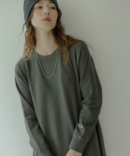 Sonny Label / サニーレーベル ワンピース | 『別注』Champion×Sonny Label　裏毛スウェットテントワンピース | 詳細10