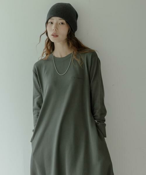 Sonny Label / サニーレーベル ワンピース | 『別注』Champion×Sonny Label　裏毛スウェットテントワンピース | 詳細11