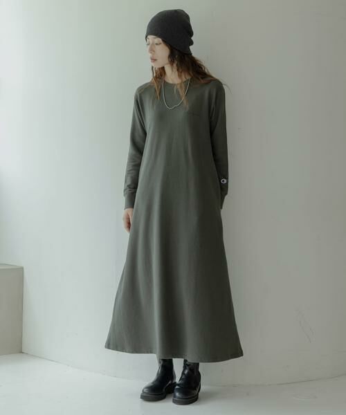 Sonny Label / サニーレーベル ワンピース | 『別注』Champion×Sonny Label　裏毛スウェットテントワンピース | 詳細13