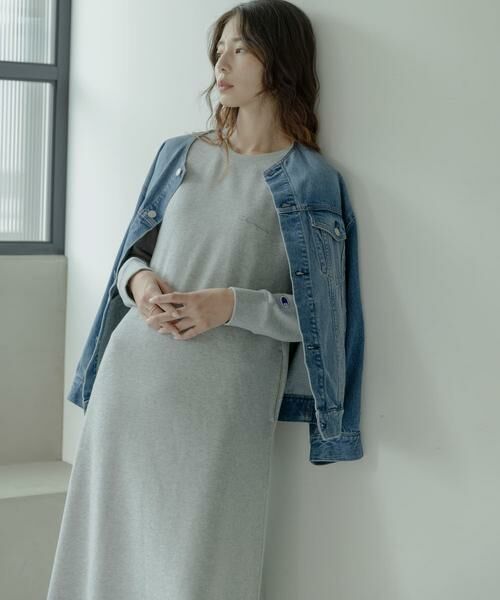 Sonny Label / サニーレーベル ワンピース | 『別注』Champion×Sonny Label　裏毛スウェットテントワンピース | 詳細25