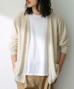 Sonny Label / サニーレーベル カーディガン・ボレロ | 『洗濯可』リネン混Vネックニットカーディガン