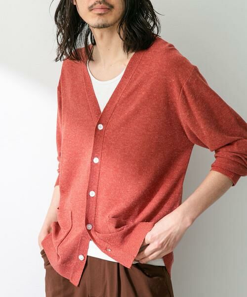 Sonny Label / サニーレーベル カーディガン・ボレロ | 『洗濯可』リネン混Vネックニットカーディガン | 詳細2