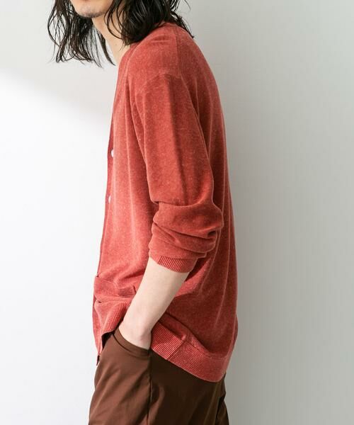 Sonny Label / サニーレーベル カーディガン・ボレロ | 『洗濯可』リネン混Vネックニットカーディガン | 詳細3