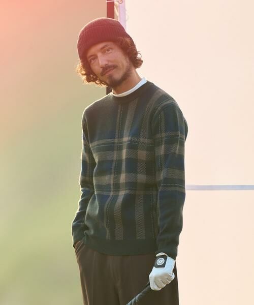 Sonny Label / サニーレーベル ニット・セーター | OOPS　ビッグチェックニット | 詳細1