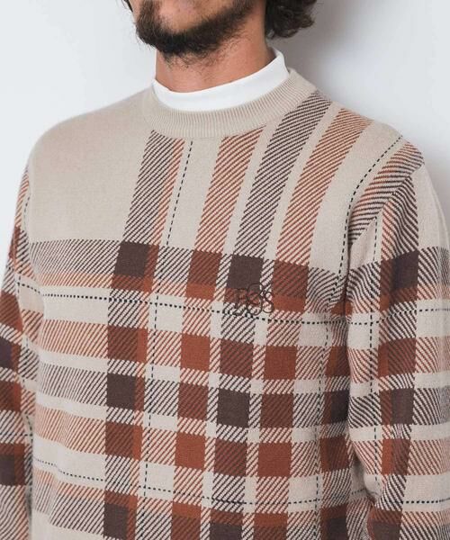 Sonny Label / サニーレーベル ニット・セーター | OOPS　ビッグチェックニット | 詳細22