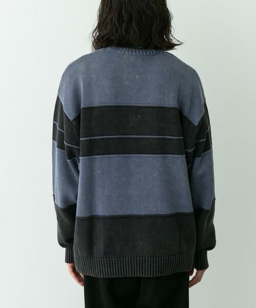 Sonny Label / サニーレーベル ニット・セーター | ピグメントパネルボーダーニット | 詳細16