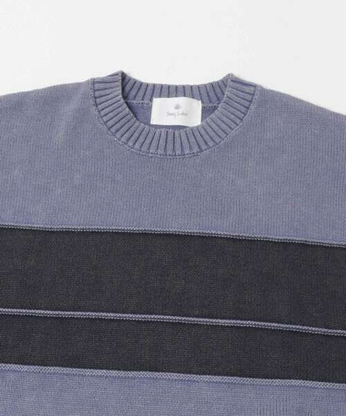 Sonny Label / サニーレーベル ニット・セーター | ピグメントパネルボーダーニット | 詳細18