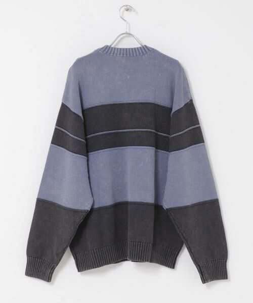 Sonny Label / サニーレーベル ニット・セーター | ピグメントパネルボーダーニット | 詳細19