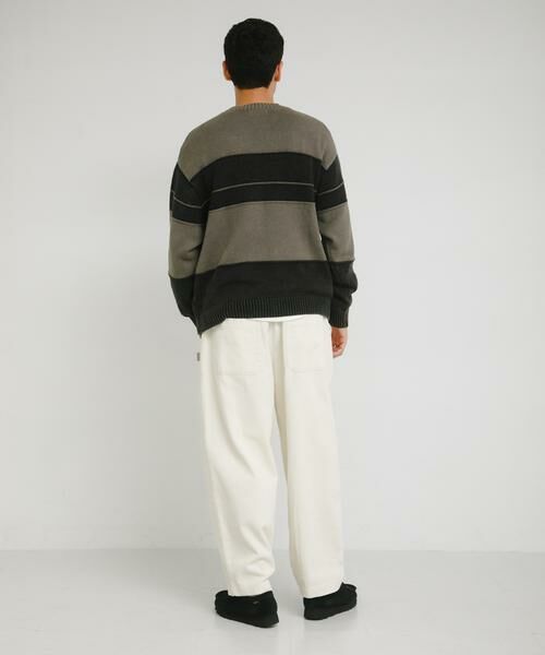 Sonny Label / サニーレーベル ニット・セーター | ピグメントパネルボーダーニット | 詳細29