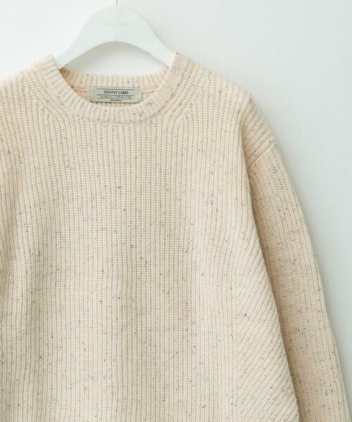 Sonny Label/サニーレーベル ウォッシャブルウール混クルーネックニット アイボリー L