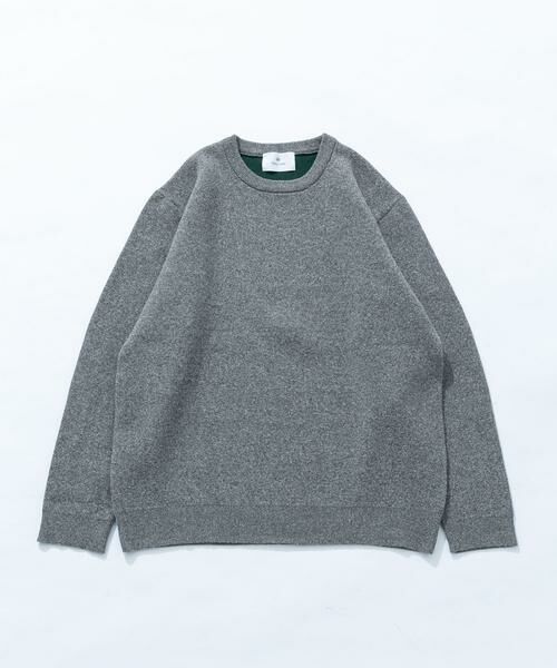 Sonny Label/サニーレーベル 抗ピルウォッシャブルクルーネックニット グレー L Sonny Label/サニーレーベル 抗ピルウォッシャブルクルーネックニット グレー L