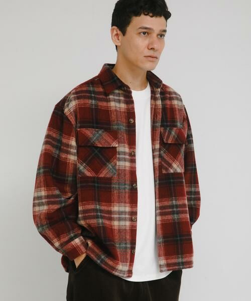 Sonny Label / サニーレーベル シャツ・ブラウス | シャギーチェックダブルポケットシャツ | 詳細4