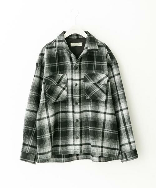 Sonny Label/サニーレーベル シャギーチェックダブルポケットシャツ ブラック系その他 M