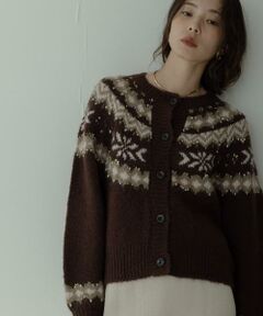 Sonny Label / サニーレーベル ニット・セーター | 求心柄ニットカーディガン