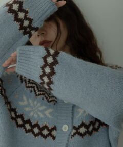 Sonny Label / サニーレーベル ニット・セーター | 求心柄ニットカーディガン