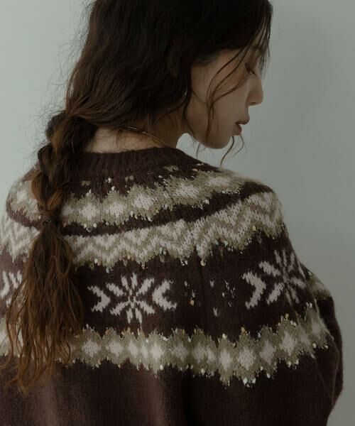 Sonny Label / サニーレーベル ニット・セーター | 求心柄ニットカーディガン | 詳細5