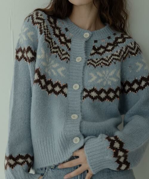 Sonny Label / サニーレーベル ニット・セーター | 求心柄ニットカーディガン | 詳細15