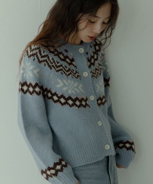 Sonny Label / サニーレーベル ニット・セーター | 求心柄ニットカーディガン | 詳細16