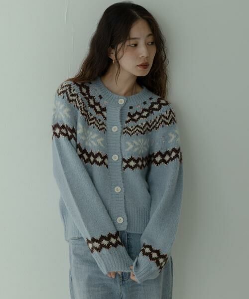 Sonny Label / サニーレーベル ニット・セーター | 求心柄ニットカーディガン | 詳細17