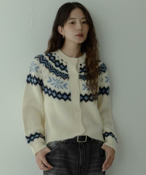 Sonny Label / サニーレーベル ニット・セーター | 求心柄ニットカーディガン | 詳細24