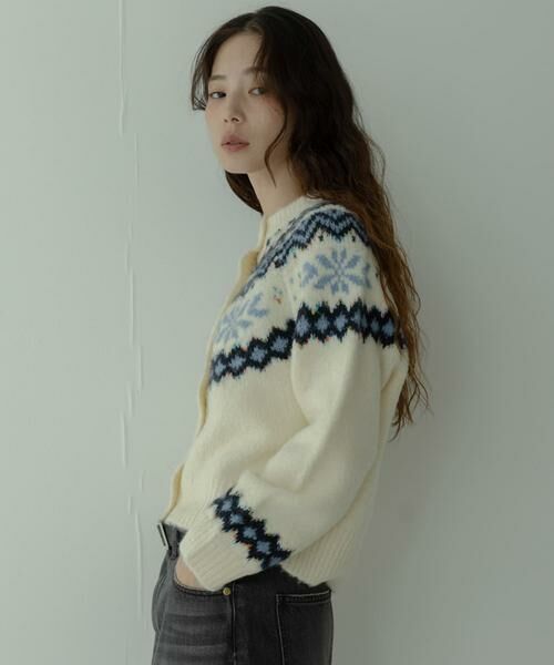 Sonny Label / サニーレーベル ニット・セーター | 求心柄ニットカーディガン | 詳細25