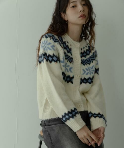 Sonny Label / サニーレーベル ニット・セーター | 求心柄ニットカーディガン | 詳細29