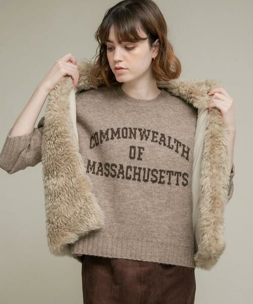 Sonny Label / サニーレーベル ニット・セーター | 『洗濯可』ジャガードロゴニットプルオーバー | 詳細1