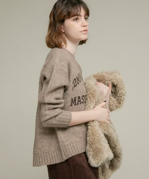 Sonny Label / サニーレーベル ニット・セーター | 『洗濯可』ジャガードロゴニットプルオーバー | 詳細3