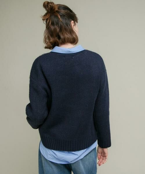 Sonny Label / サニーレーベル ニット・セーター | 『洗濯可』ジャガードロゴニットプルオーバー | 詳細11