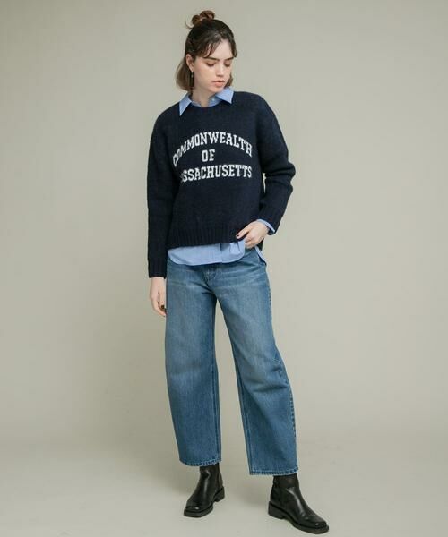 Sonny Label / サニーレーベル ニット・セーター | 『洗濯可』ジャガードロゴニットプルオーバー | 詳細13