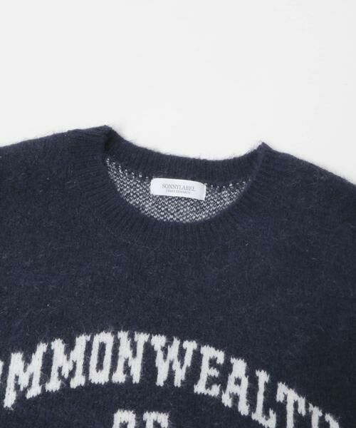 Sonny Label / サニーレーベル ニット・セーター | 『洗濯可』ジャガードロゴニットプルオーバー | 詳細17