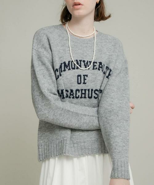 Sonny Label / サニーレーベル ニット・セーター | 『洗濯可』ジャガードロゴニットプルオーバー | 詳細23