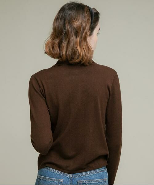 Sonny Label / サニーレーベル ニット・セーター | シルク混フリルニットシャツ | 詳細5