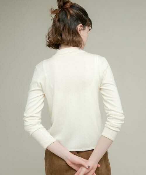 Sonny Label / サニーレーベル ニット・セーター | シルク混フリルニットシャツ | 詳細13