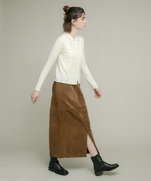 Sonny Label / サニーレーベル ニット・セーター | シルク混フリルニットシャツ | 詳細16