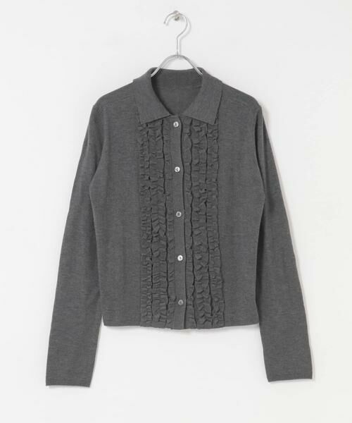 Sonny Label / サニーレーベル ニット・セーター | シルク混フリルニットシャツ | 詳細26