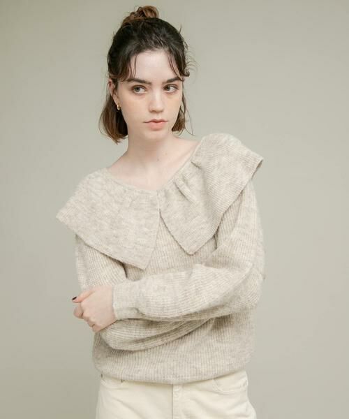 Sonny Label / サニーレーベル ニット・セーター | 『WEB限定』フリルカラーアゼニット | 詳細25