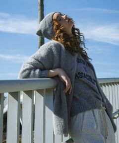 Sonny Label / サニーレーベル カーディガン・ボレロ | ダブルフェイスバイカラーカーディガン