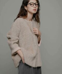 Sonny Label / サニーレーベル カーディガン・ボレロ | ダブルフェイスバイカラーカーディガン