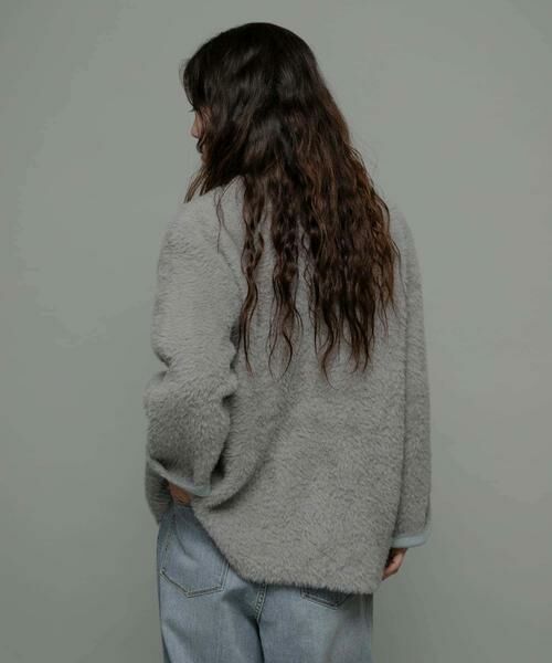 Sonny Label / サニーレーベル カーディガン・ボレロ | ダブルフェイスバイカラーカーディガン | 詳細14