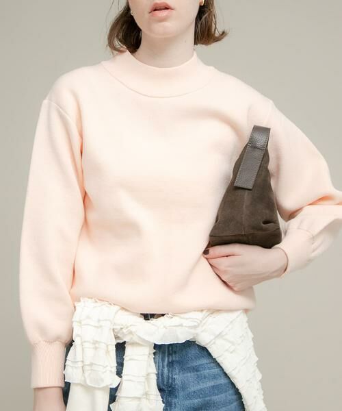 Sonny Label / サニーレーベル ニット・セーター | モックネックスウェットライクニットプルオーバー | 詳細1