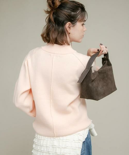 Sonny Label/サニーレーベル モックネックスウェットライクニットプルオーバー ライトピンク FREE Sonny Label/サニーレーベル モックネックスウェットライクニットプルオーバー ライトピンク FREE