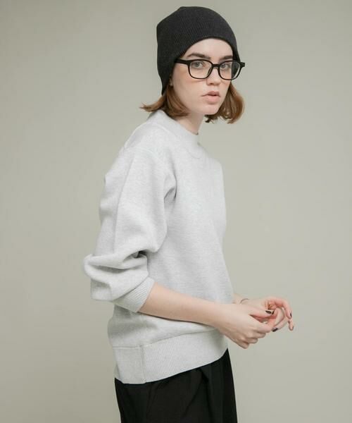 Sonny Label / サニーレーベル ニット・セーター | モックネックスウェットライクニットプルオーバー | 詳細12