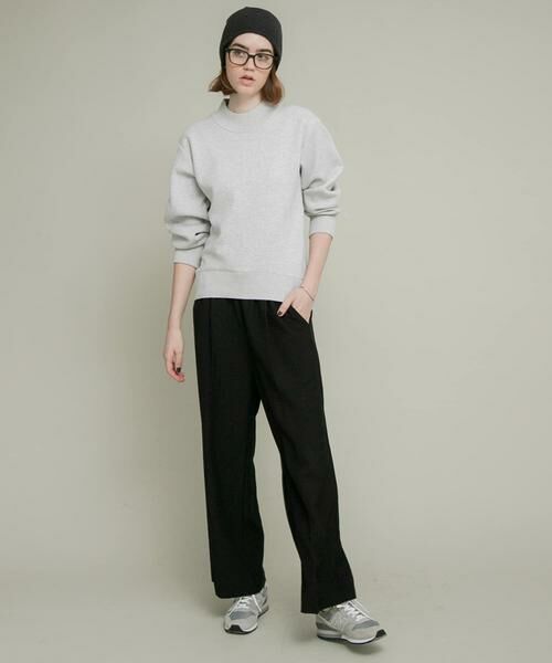 Sonny Label / サニーレーベル ニット・セーター | モックネックスウェットライクニットプルオーバー | 詳細14