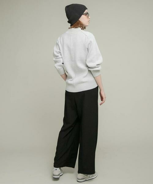 Sonny Label / サニーレーベル ニット・セーター | モックネックスウェットライクニットプルオーバー | 詳細16