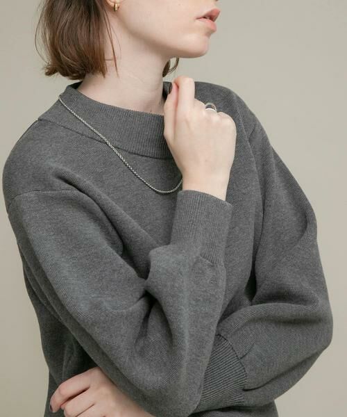 Sonny Label / サニーレーベル ニット・セーター | モックネックスウェットライクニットプルオーバー | 詳細23