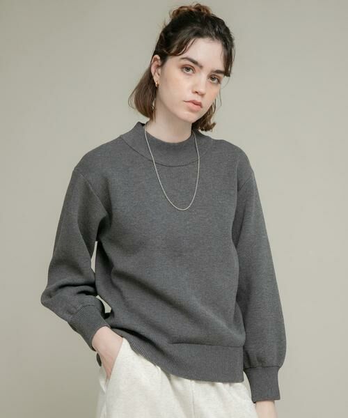 Sonny Label / サニーレーベル ニット・セーター | モックネックスウェットライクニットプルオーバー | 詳細25