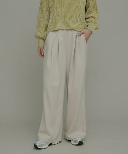 Sonny Label / サニーレーベル その他パンツ | 裏起毛イージーワイドパンツ | 詳細1