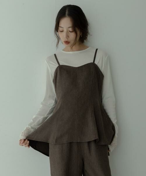 Sonny Label / サニーレーベル サロペット・オールインワン | ヘリンボーンキャミ×パンツセットアップ | 詳細1