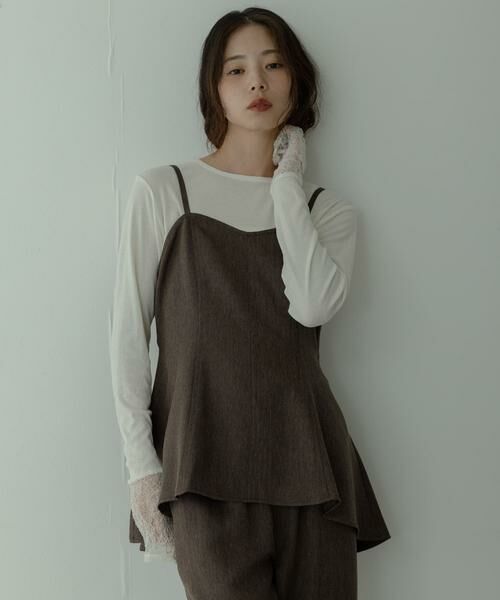 Sonny Label / サニーレーベル サロペット・オールインワン | ヘリンボーンキャミ×パンツセットアップ | 詳細2